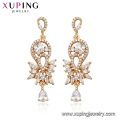 94698 Luxe or bijoux vente chaude boucles d&#39;oreilles design multi-pierres boucles d&#39;oreilles pour les femmes